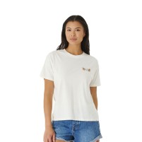 The Ripcurl Womens Hula Surfer S/S Relaxed Tee - Bone