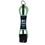 Sola 9ft Surf Leash - Bright Green / Clear