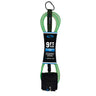 Sola 9ft Surf Leash - Bright Green / Clear