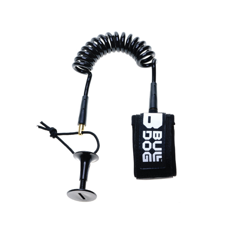 Bulldog Leash - Bodyboard Elbow Coil - Black/White