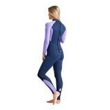 C-Skins Surflite 3:2 Womens GBS Back Zip Steamer  - Bluestone/Lilac/White