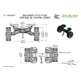 C-Tug Canoe Kayak Trolley - Dimensions