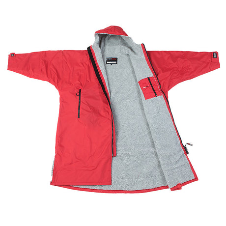 Dryrobe Advance Long Sleeve - Red/Grey