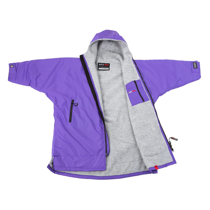 Dryrobe Advance Kids Long Sleeve - Purple/Grey