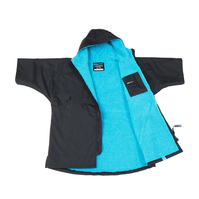 Dryrobe Advance Kids Short Sleeve - Black/Blue