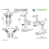 Railblaza Mobi Device Holder - Dimensions