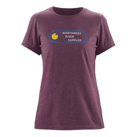 NRS Womens Retro T-Shirt - Heathered Eggplant