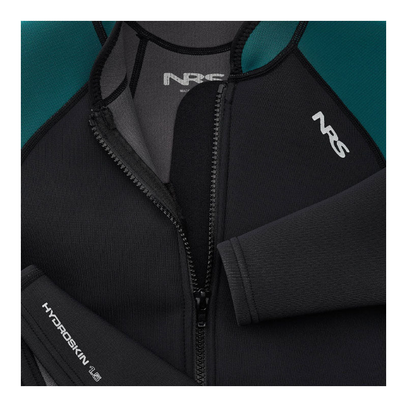 NRS Women&#39;s HydroSkin 1.5 Jacket - Black/Harbor