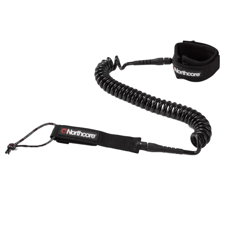 Northcore 10ft Coiled SUP Leash - Black