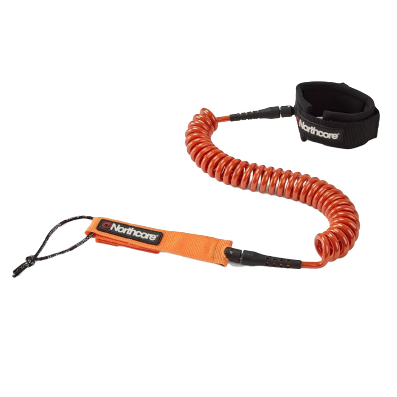 Northcore 10ft Coiled SUP Leash - Orange