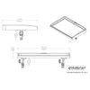 Railblaza Fillet Table II - Dimensional Drawing