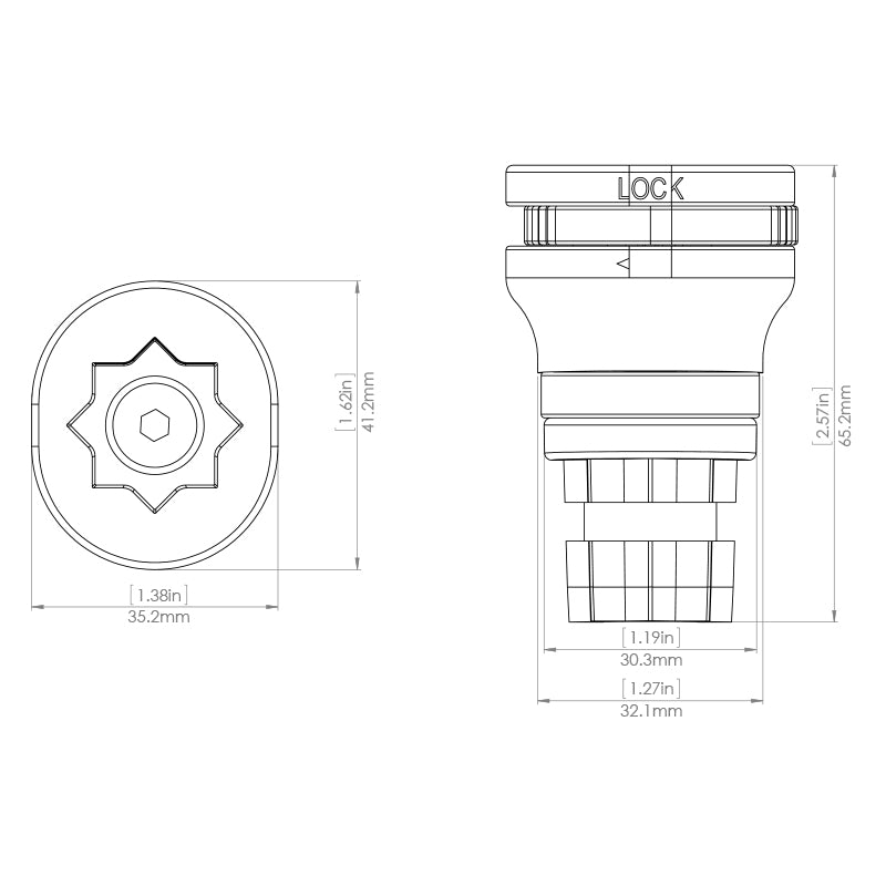 Railblaza SwivelPort - Dimensions