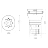 Railblaza SwivelPort - Dimensions