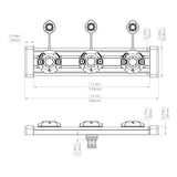 Railblaza Tracport Dash 350 - Dimensions