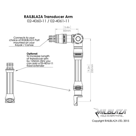 Railblaza Kayak &#38; Canoe Sounder/Transducer Mount