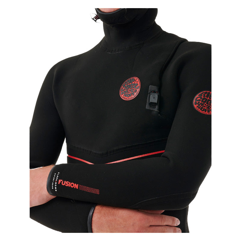 Ripcurl Flashbomb Fusion 5/4 Hooded Zip Free Wetsuit (164MFS) - Black