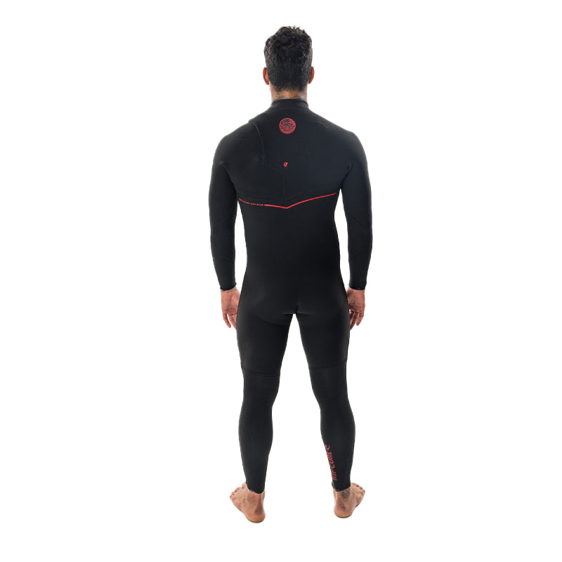 Ripcurl Flashbomb Fusion 4/3 Zip Free Wetsuit (15PMFS) - Black