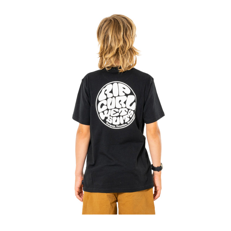 Ripcurl Wetsuit Icon Tee - Kids - Black