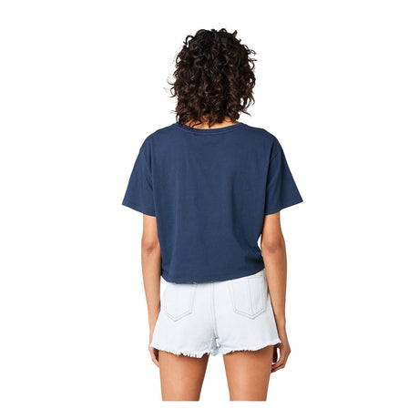 Ripcurl Womens Search Icon Crop Tee - Navy