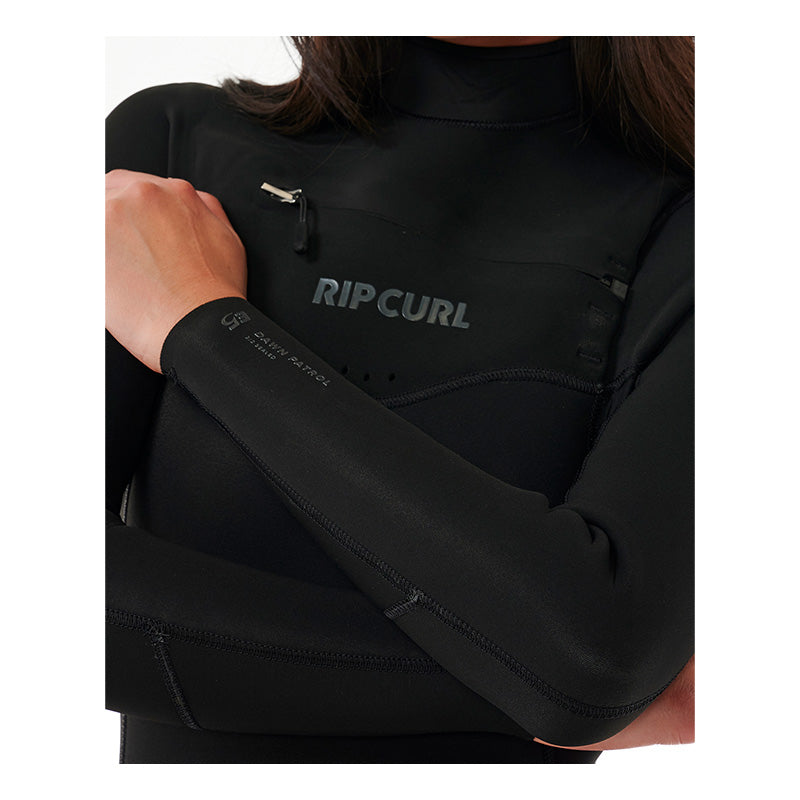 Ripcurl Womens Dawn Patrol 5/3 Chest Zip Wetsuit - Black