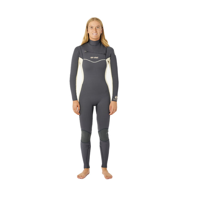 Ripcurl Women&#39;s Omega 4/3 Back Zip Wetsuit - Charcoal Grey