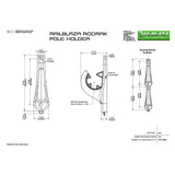 Railblaza RodRak Pole Holder - Dimensions