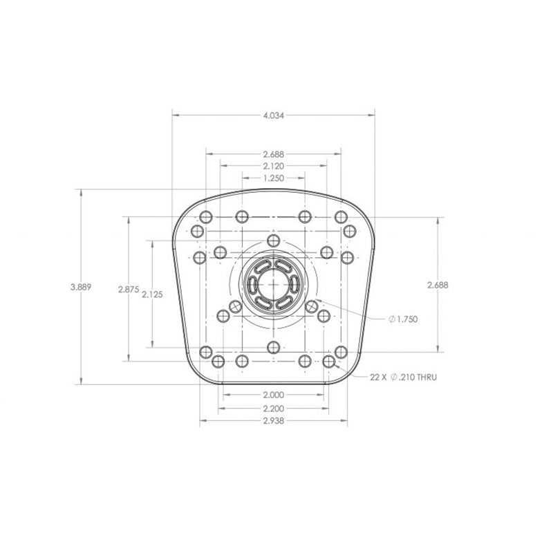 Scotty Universal Sounder Mount - 368 Dimensions