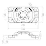 Railblaza StarPort HD - Dimensions