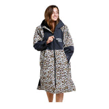 White Water Adults Hard-Shell Robe - Leopard Print / Black Lining