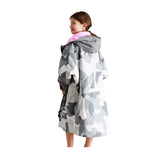 White Water Kids Hard-Shell Robe - Arctic Camouflage/Pink Lining