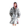 White Water Kids Hard-Shell Robe - Arctic Camouflage/Pink Lining