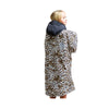 White Water Kids Hard-Shell Robe - Leopard Print/Black Lining