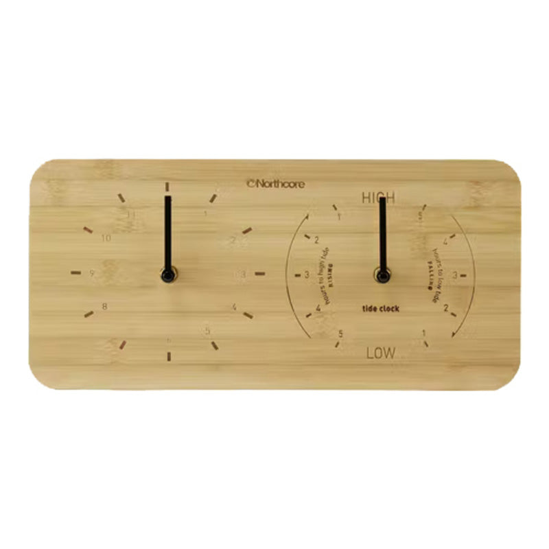 Northcore Wall Mounted Bamboo Time &#38; Tide Clock (Landscape)