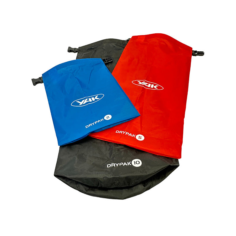 Yak Lightweight Dry Bag Set - 2l Blue, 5l Red, 10l Black