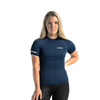 C-Skins UV Skins Basics S/S Rash Vest Womens - Slate Navy/White