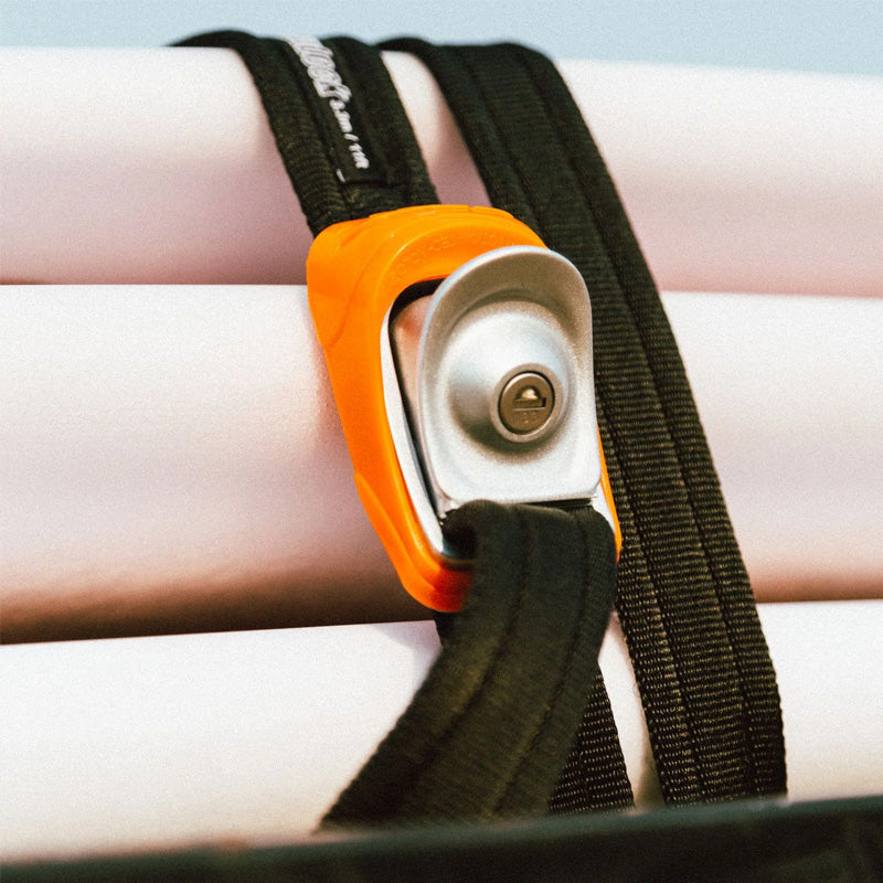 Kanulock Lockable Roof Rack Straps - 3.3m - Orange