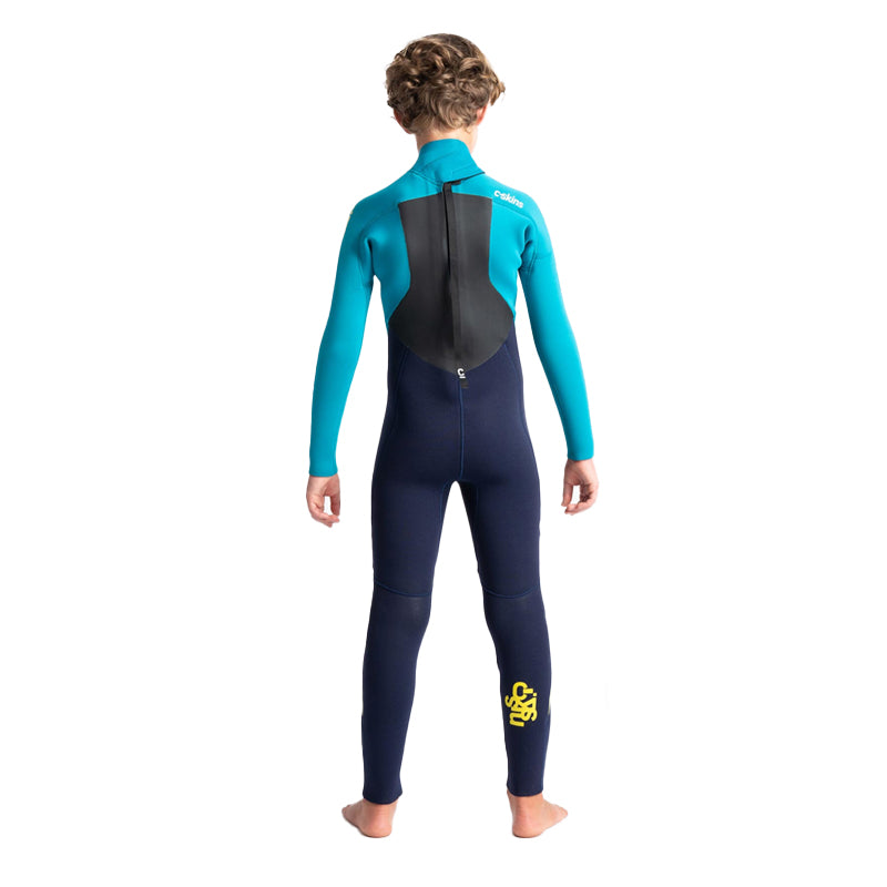 C-Skins Legend 5:4:3 Junior GBS Back Zip Steamer - Slate/Ocean Teal/Arora Yellow