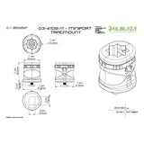 Railblaza MiniPort TracMount - Dimensions