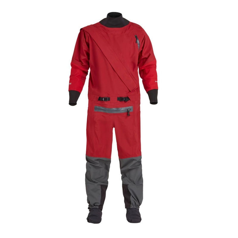 NRS Mens Explorer Semi-Dry Suit - Red