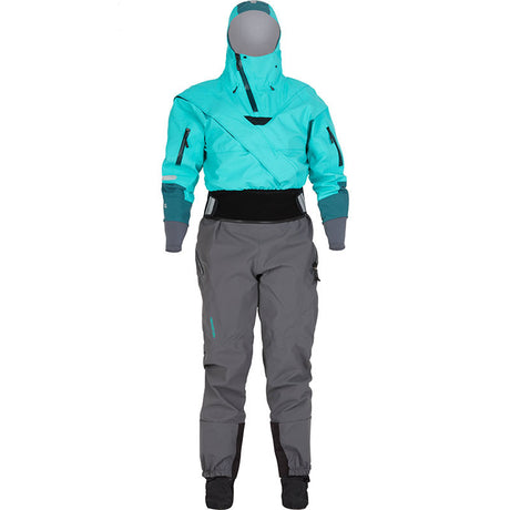 NRS Womens Navigator GORE-TEX Pro Semi-Dry Suit - Aqua