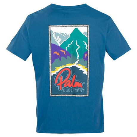 Palm Mountains to the Sea T-Shirt - Mid Blue