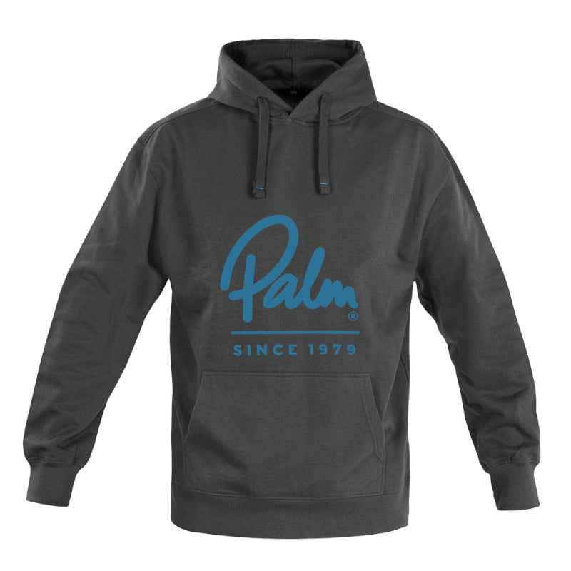 Palm Script Hoodie - Jet Grey