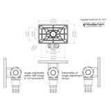 Railblaza Adjustable Platform - Dimensional Drawing