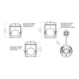 Railblaza RailMount 32 - 41 Starport Combo - Dimensions