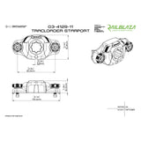 Railblaza TracLoader 90 Degree StarPort SureMount - Dimensions