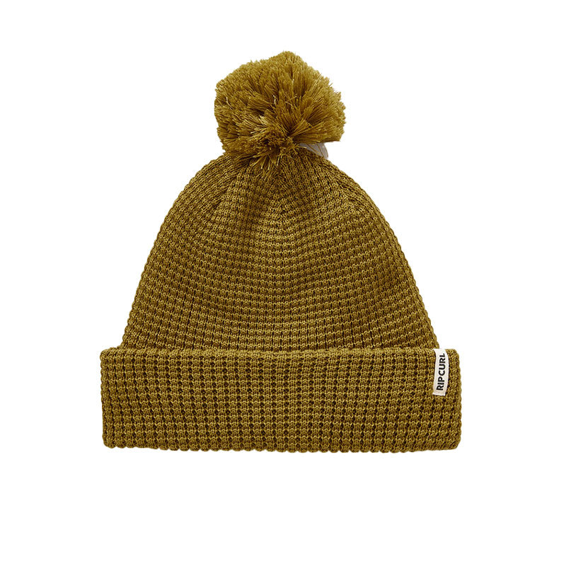 Ripcurl Anoeta Reg Pom Pom Beanie - Khaki