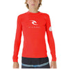 Ripcurl Corps L/S Rash Vest Junior - Red