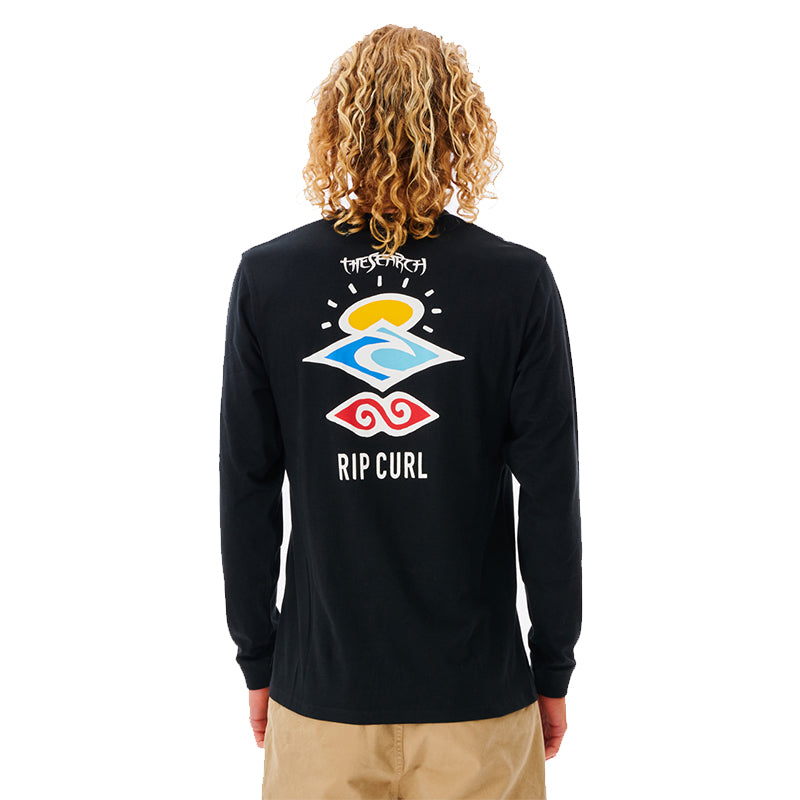 Ripcurl Search Icon Long Sleeve Tee - Black