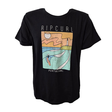 Ripcurl Destination String Line T-Shirt Porthcawl - Black