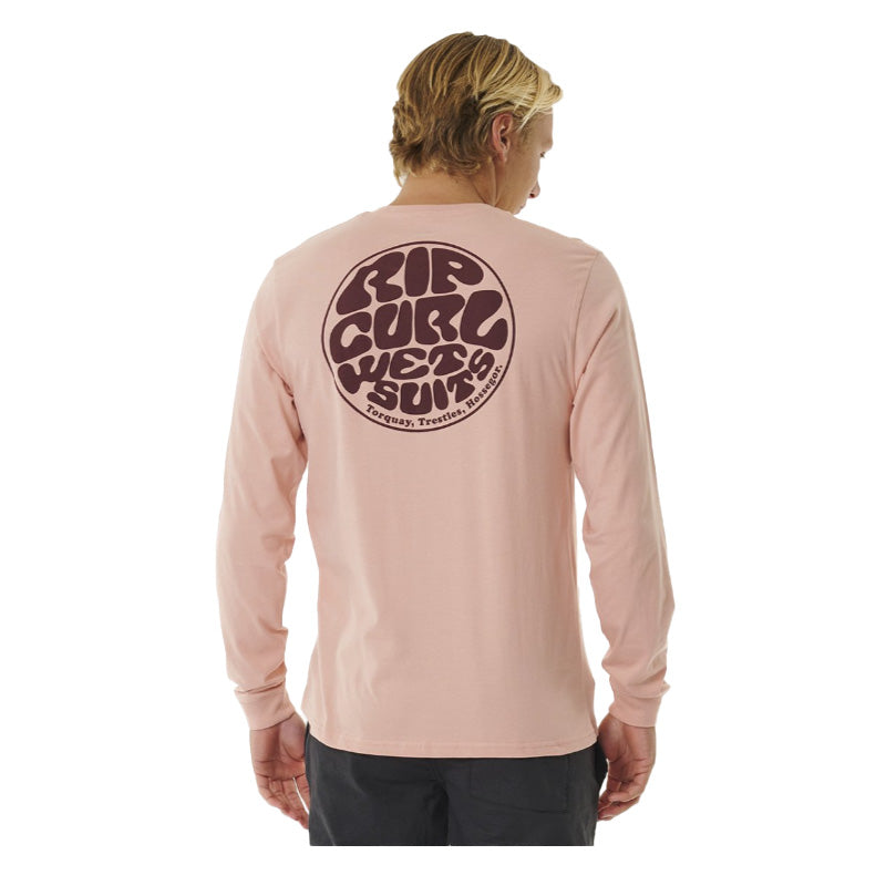 Ripcurl Wetsuit Icon Long Sleeve Tee - Light Peach